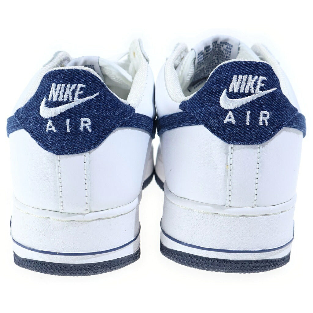 NIKE(ナイキ) 【観賞用 2002年製】 AIR FORCE 1 LOW DENIM エアフォース1 デニム ローカットスニーカー ホワイト/ネイビー US9/27cm 624040-119 624040-143