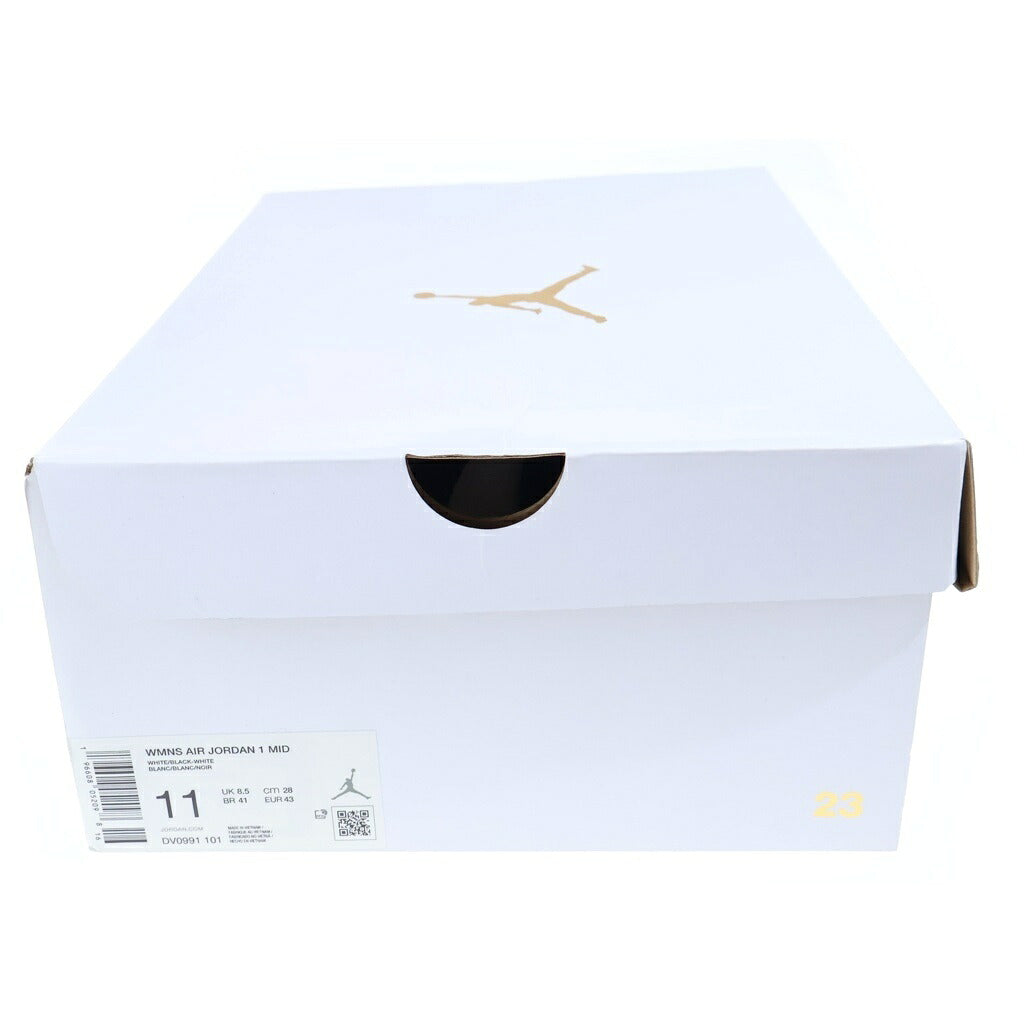 NIKE(ナイキ) WMNS AIR JORDAN MID ウィメンズ エアジョーダン 1 ミッドカットスニーカー ブラック/ホワイト US11/28cm DV0991-100