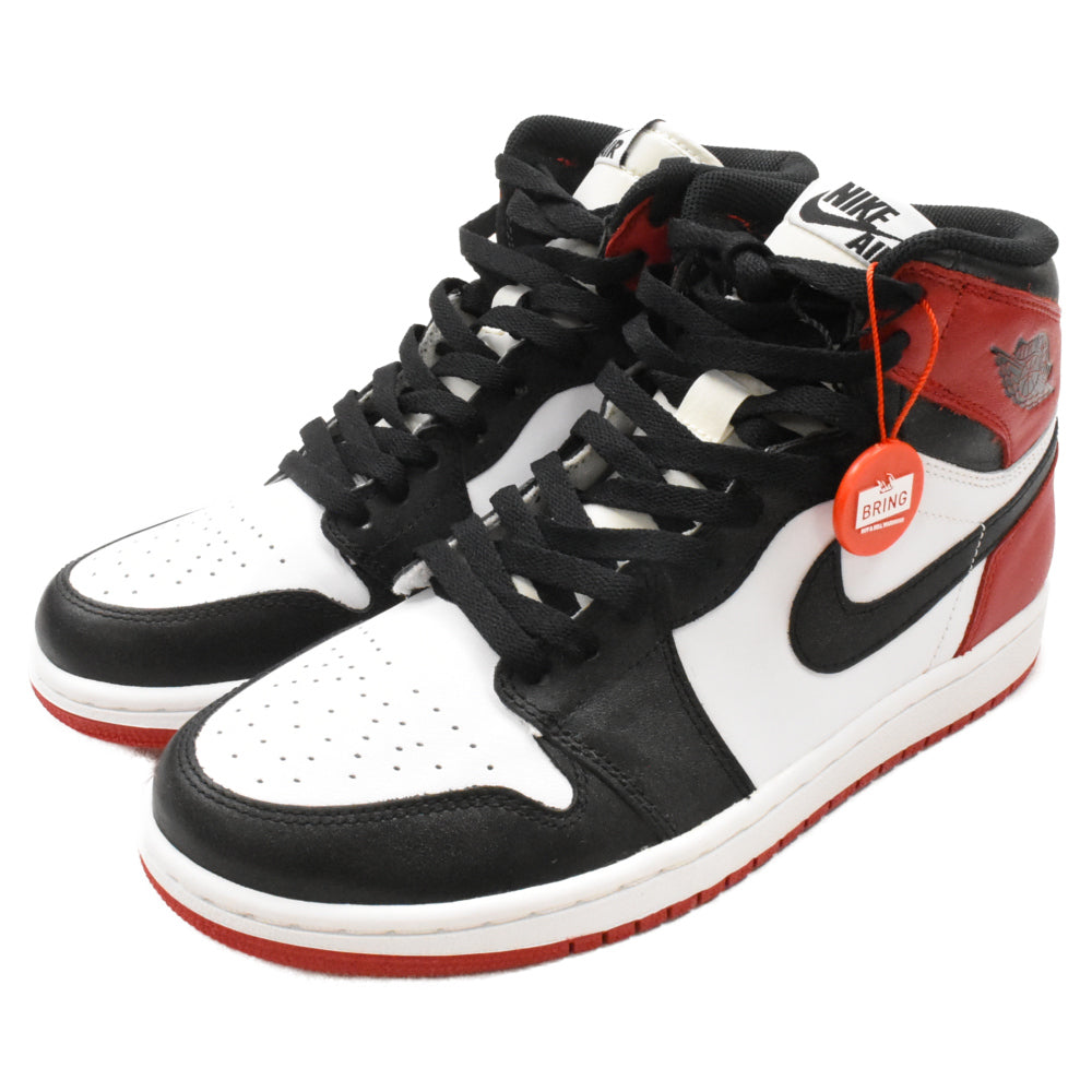 NIKE(ナイキ) AIR JORDAN1 RETRO HIGH OG エアジョーダン1 ハイカットスニーカー つま黒 ブラック/レッド 555088-184 US8