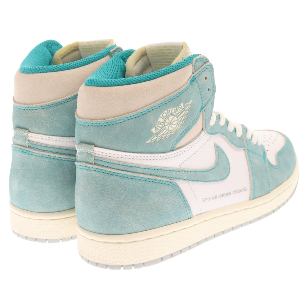NIKE(ナイキ) AIR JORDAN 1 RETRO HIGH OG TURBO GREEN エアジョーダン1 レトロハイオージーターボグリーン ハイカットスニーカー ライトブルー/ホワイト US8 555088-311