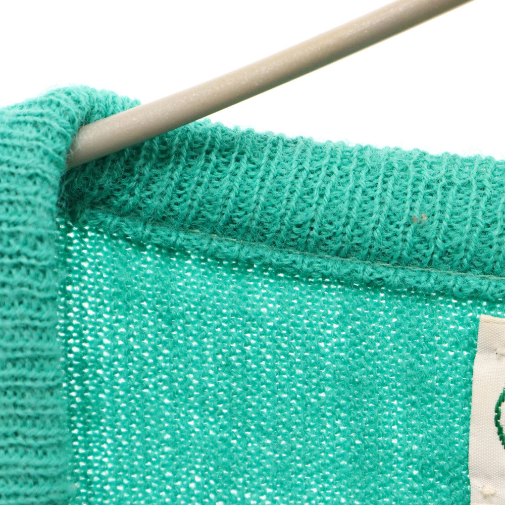 LACOSTE(ラコステ) 90s USA製 IZOD V Neck Knit アイゾッド Vネックニット長袖セーター ビンテージ グリーン
