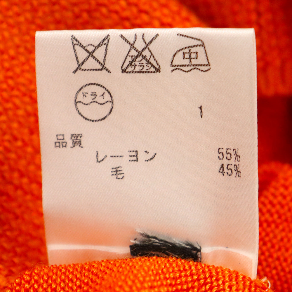 JOSEPH HOMME(ジョセフオム) レーヨン ウール アーガイル柄 Vネック ニット長袖セーター オレンジ