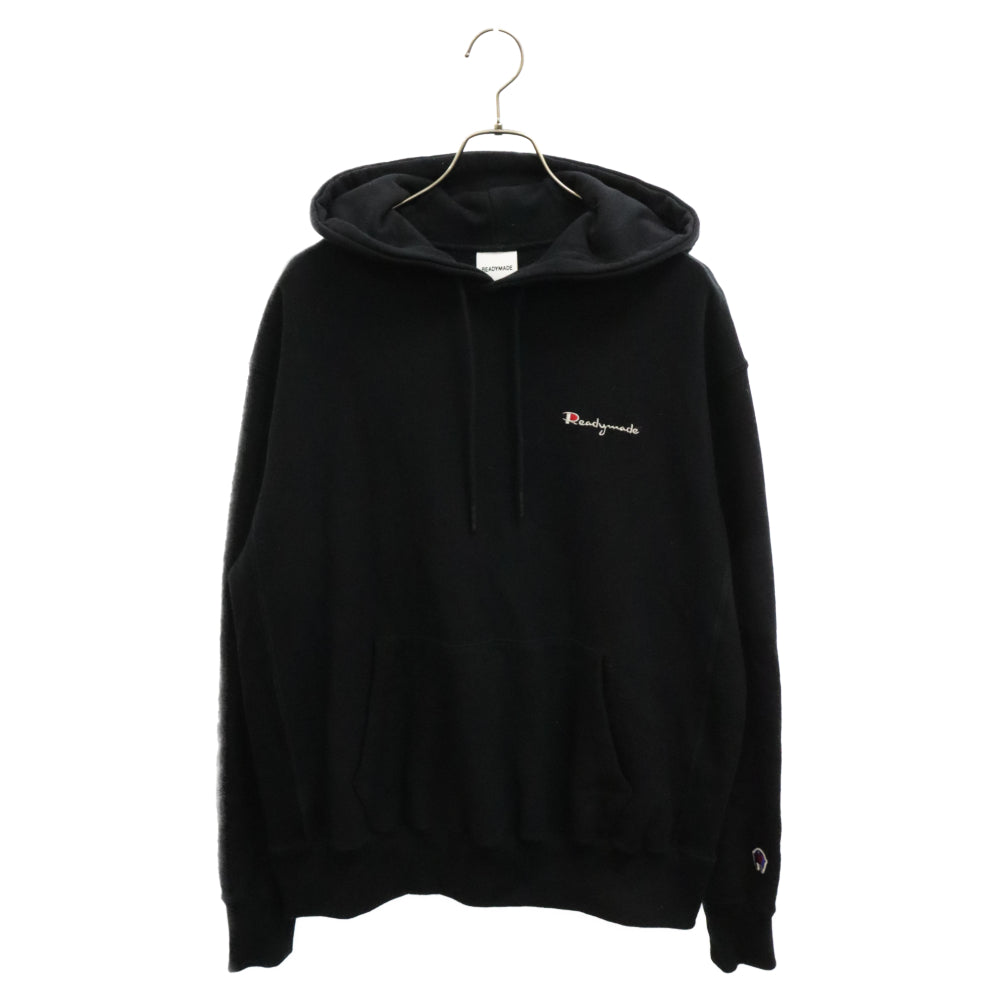 READY MADE(レディメイド) PIONCHAM SWEAT HOODIE 刺繍 フーディ スウェット プルオーバーパーカー ブラック RE‐CO‐BK‐00‐00‐196