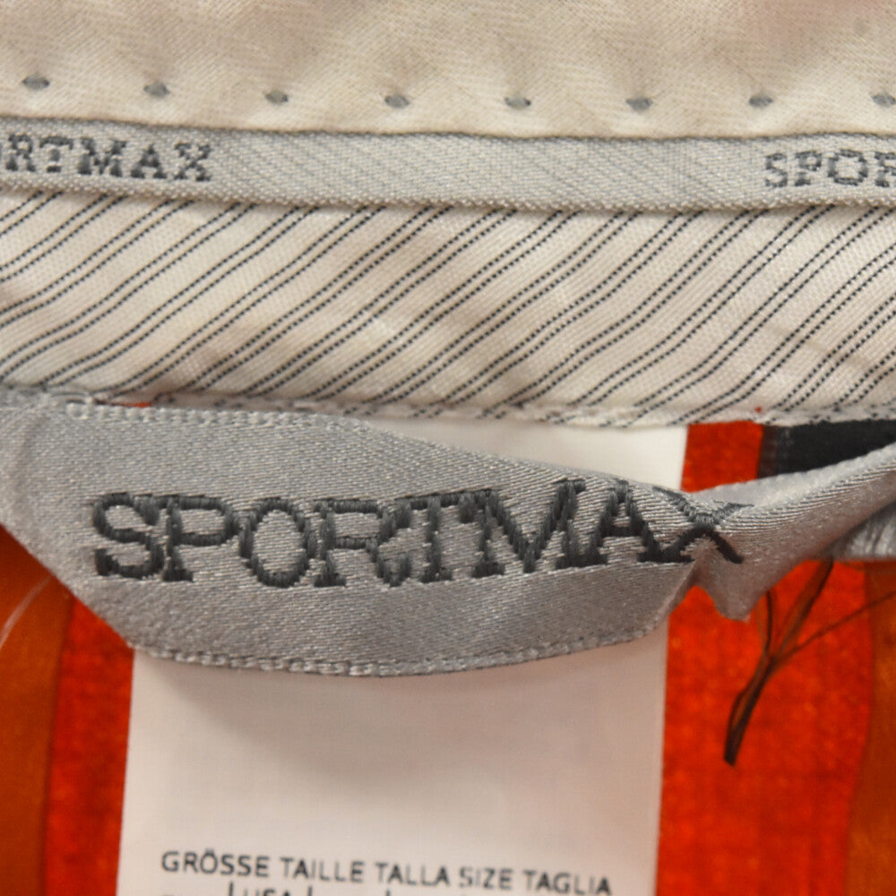 SPORTMAX(スポーツマックス) センタープレス トラウザーズ ウール スラックス オレンジ 21360333070 レディース