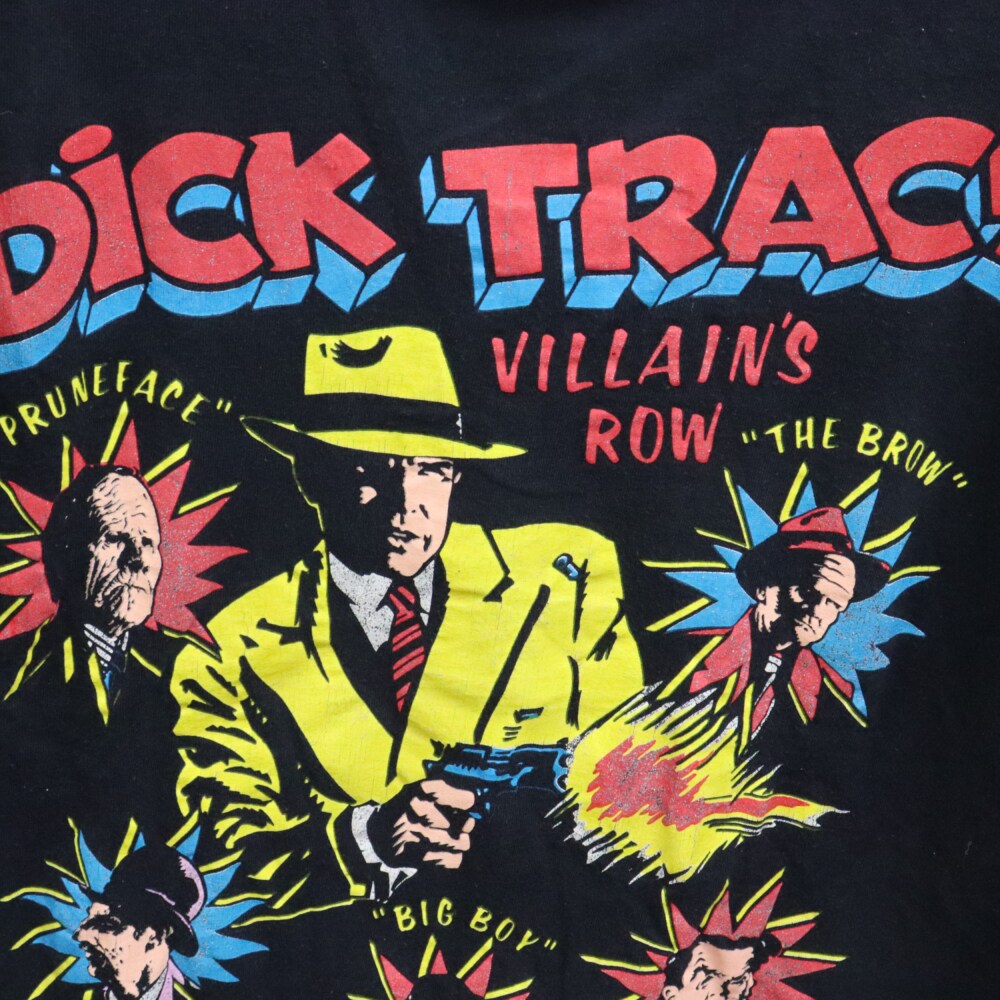 VINTAGE(ヴィンテージ) 80s DICK TRACY ディック トレイシー USA製 anvil アンヴィルタグプリント 半袖 Tシャツ ブラック