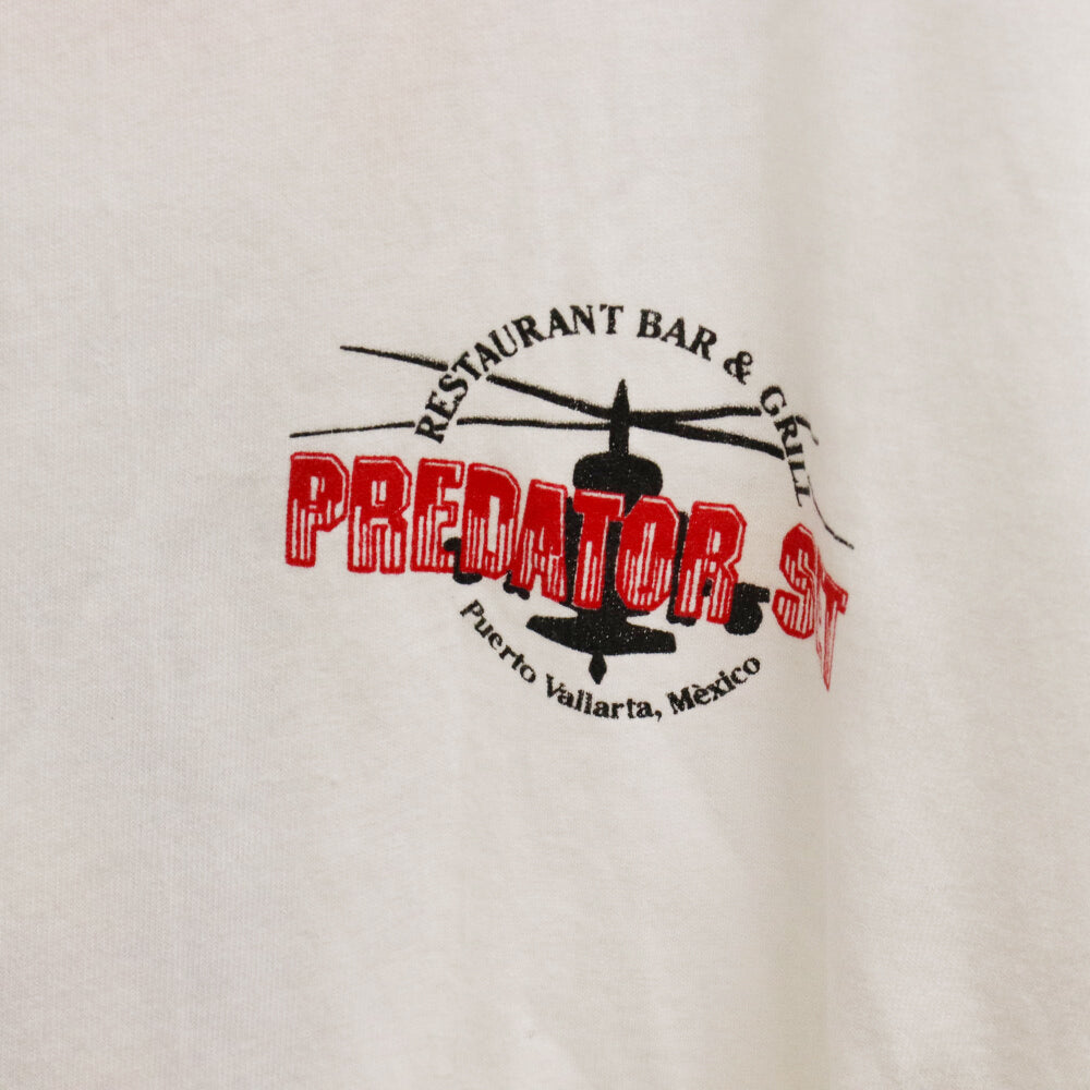 VINTAGE(ヴィンテージ) 90s VINTAGE PREDATOR Stedman byHanes ヴィンテージ プレデター バックプリント 半袖 Tシャツ ステッドマン ヘインズ タグ ホワイト