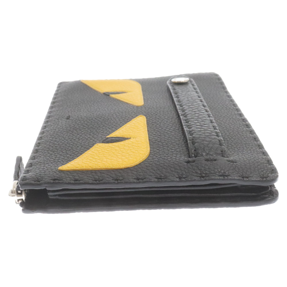 FENDI(フェンディ) バグズアイ クラッチバッグ レザーセカンドバッグ ブラック 7VA350