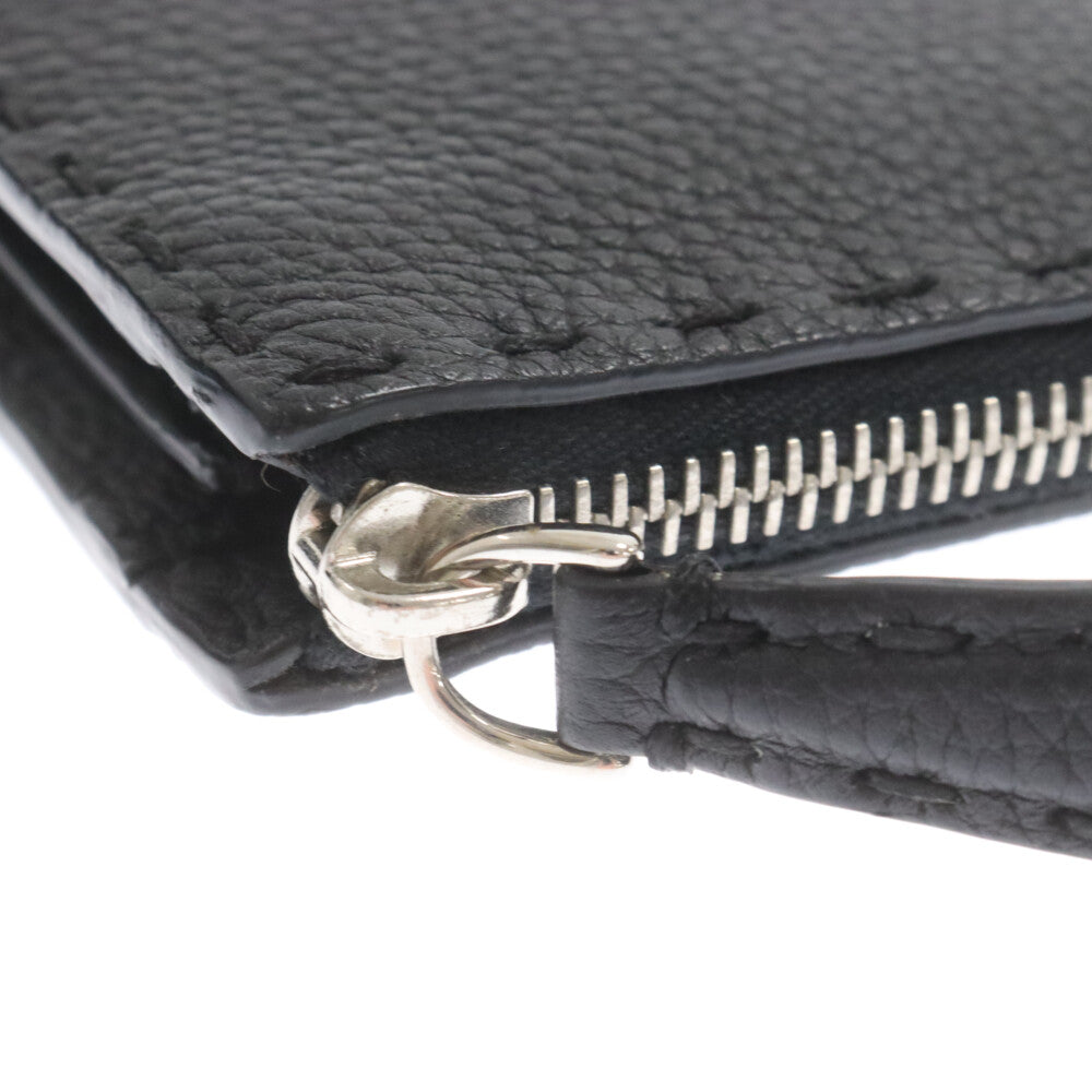 FENDI(フェンディ) バグズアイ クラッチバッグ レザーセカンドバッグ ブラック 7VA350