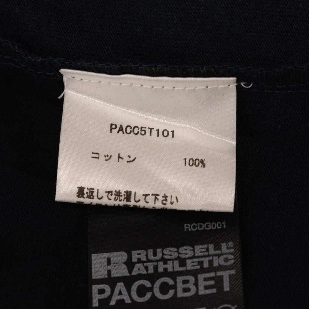 PACCBET(ラスベート) ×Russell Athletic ラッセルアスレティック クルーネック半袖Tシャツ ネイビー