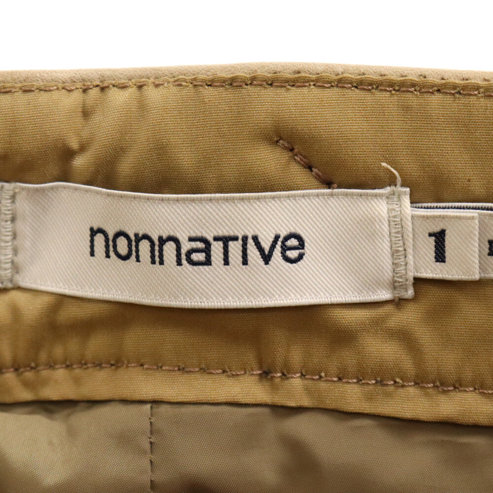 nonnative(ノンネイティブ) EXPLORER JEANS DROPPED FIT COW LEATHER レザー パンツ ベージュ NN-P4016
