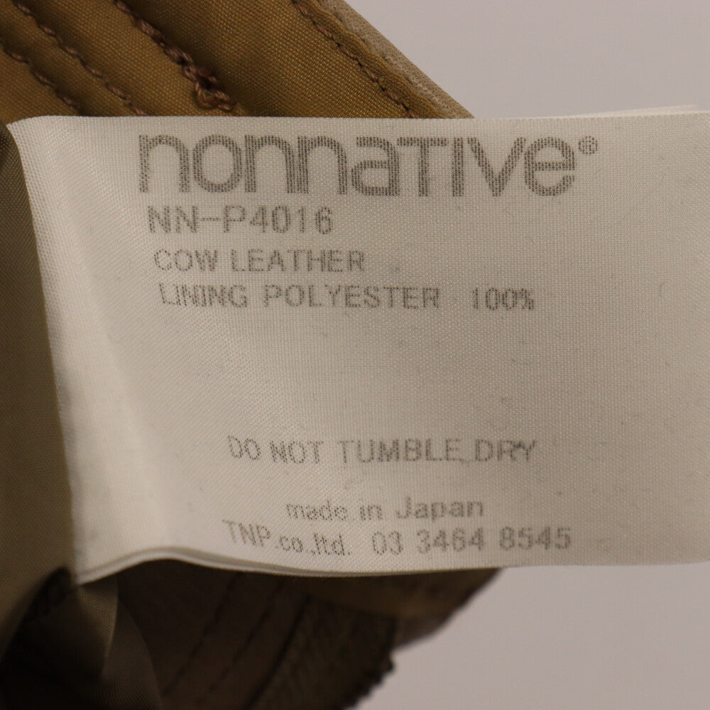 nonnative(ノンネイティブ) EXPLORER JEANS DROPPED FIT COW LEATHER レザー パンツ ベージュ NN-P4016