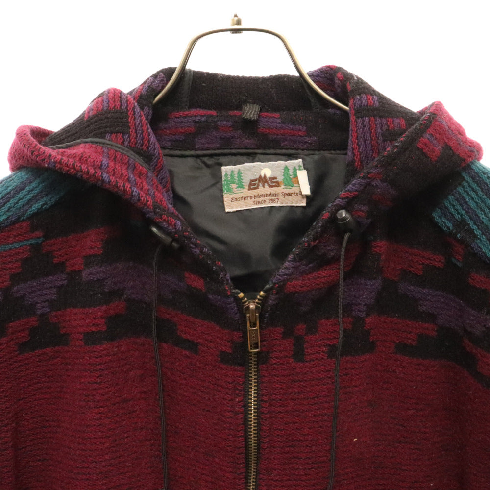 VINTAGE(ヴィンテージ) 90s VINTAGE ヴィンテージ ネイティブ柄 ジップアップ ウール パーカー ボルドー/パープル