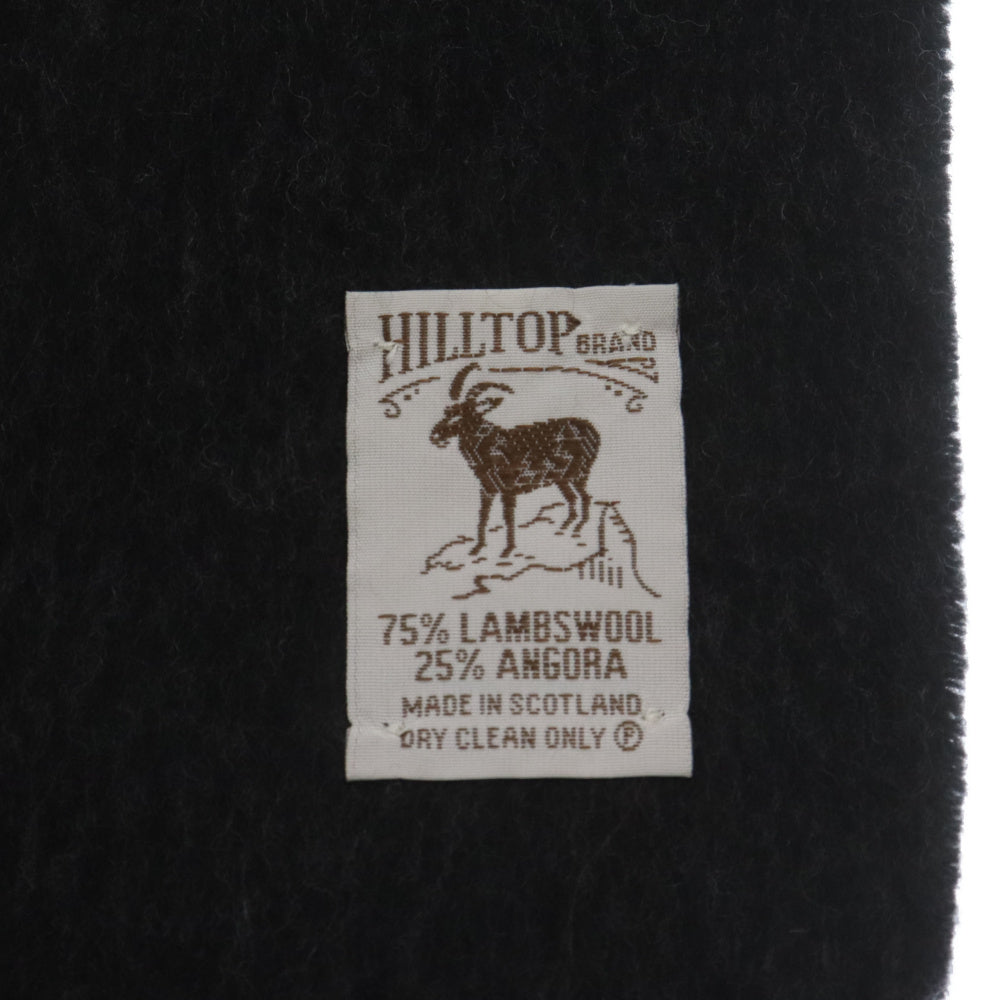 HILL TOP BRAND(ヒルトップ ブランド) LAMBSWOOL MUFFLER ラムウール マフラー ブラック