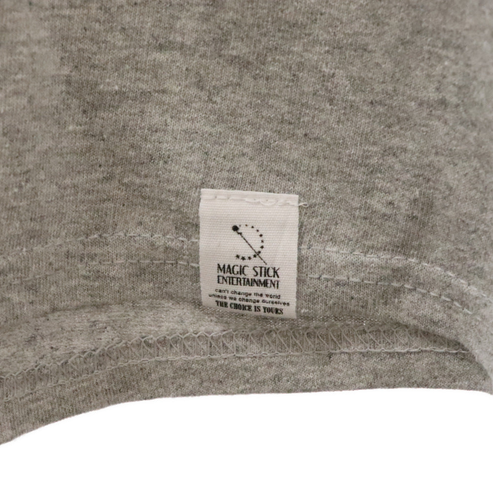 MAGIC STICK(マジックスティック) バックプリント 半袖Tシャツ グレー
