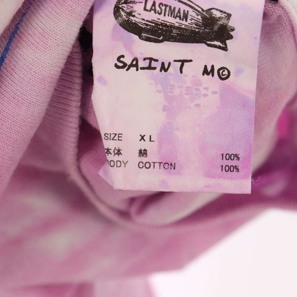 SAINT MICHAEL(セントマイケル) 24SS ×LASTMAN DOOR WRLD TDYE ラストマン タイダイプリント半袖Tシャツ カットソー マルチ SM-YS8-0000-C46