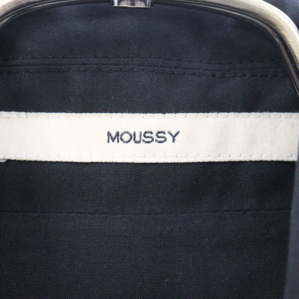 MOUSSY(マウジー) 4Bステンカラーロングコート ブラック レディース 0225AF30-5040
