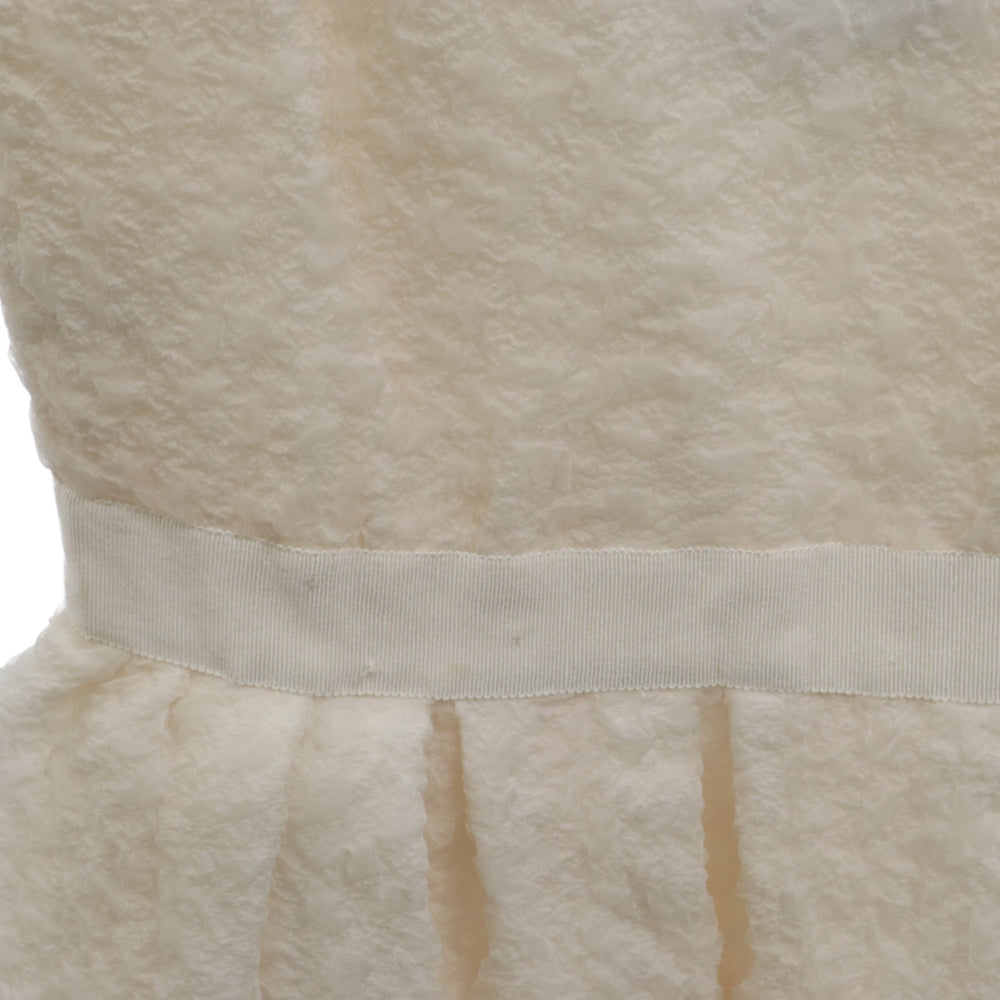 PAULE KA(ポールカ) Vネック ノースリーブシルクドレス ワンピース ひざ丈 ホワイト レディース