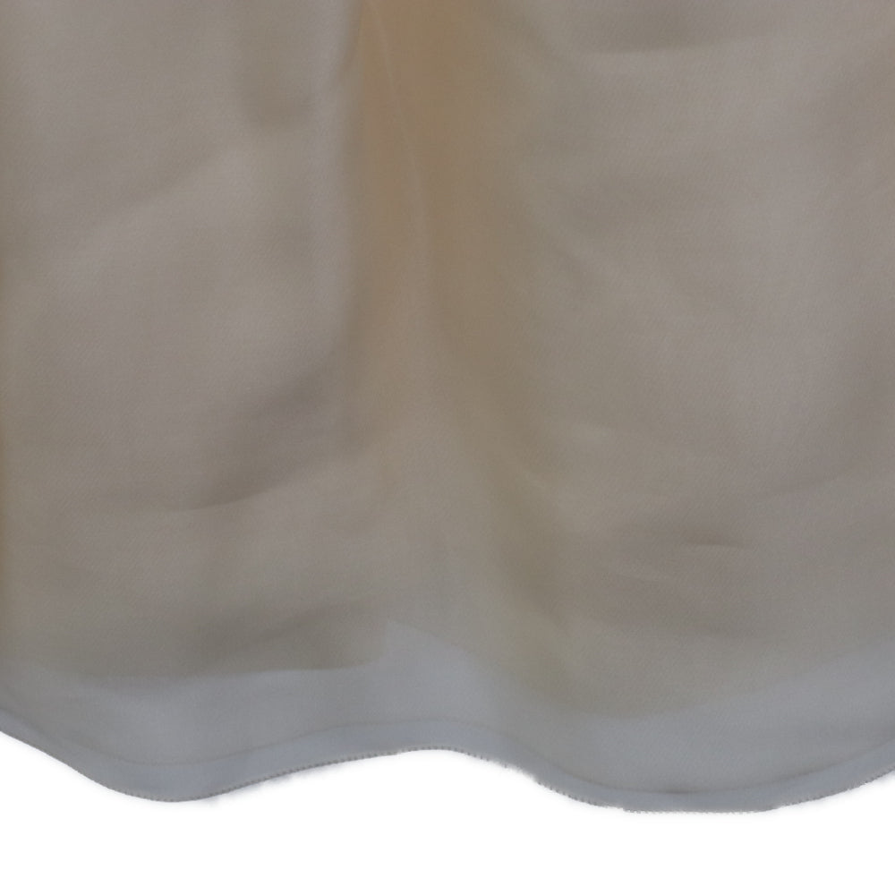 PAULE KA(ポールカ) Vネック ノースリーブシルクドレス ワンピース ひざ丈 ホワイト レディース