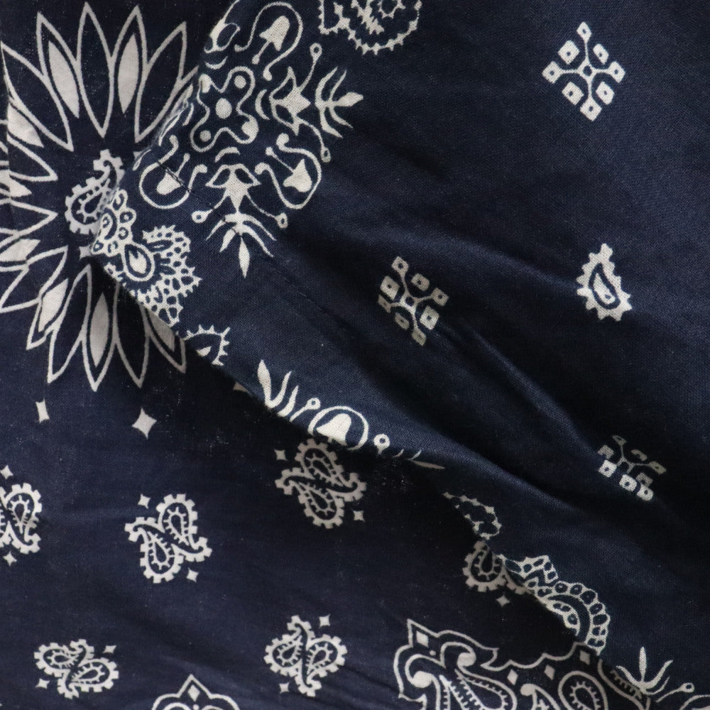 READY MADE(レディメイド) 20AW SLEEPING PANTS バンダナ柄 スマイルプリント スリーピングパンツ ヴィンテージコットン リメイク 再構築 ネイビー RE-CO-NV-00-00-94