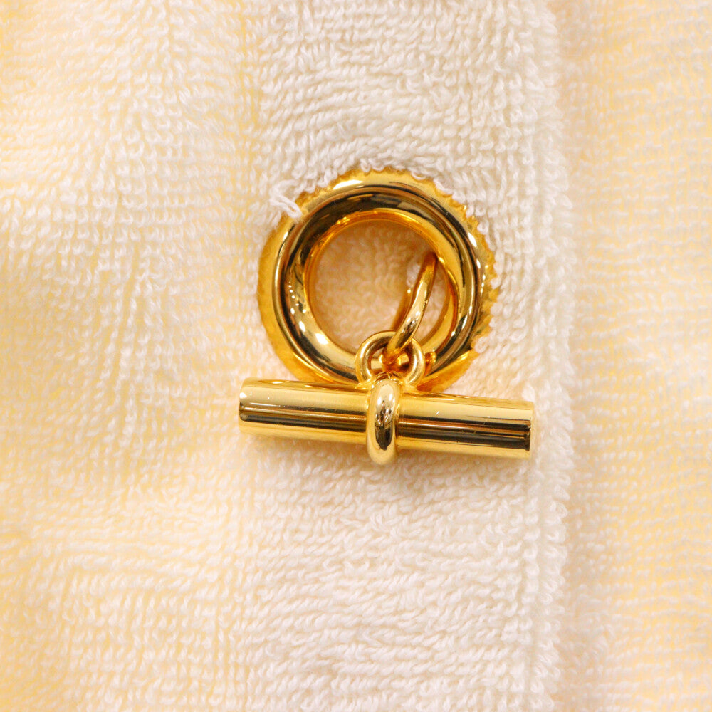 HERMES(エルメス) シェーヌダンクル金具 コットン パイル地 コート ホワイト レディース