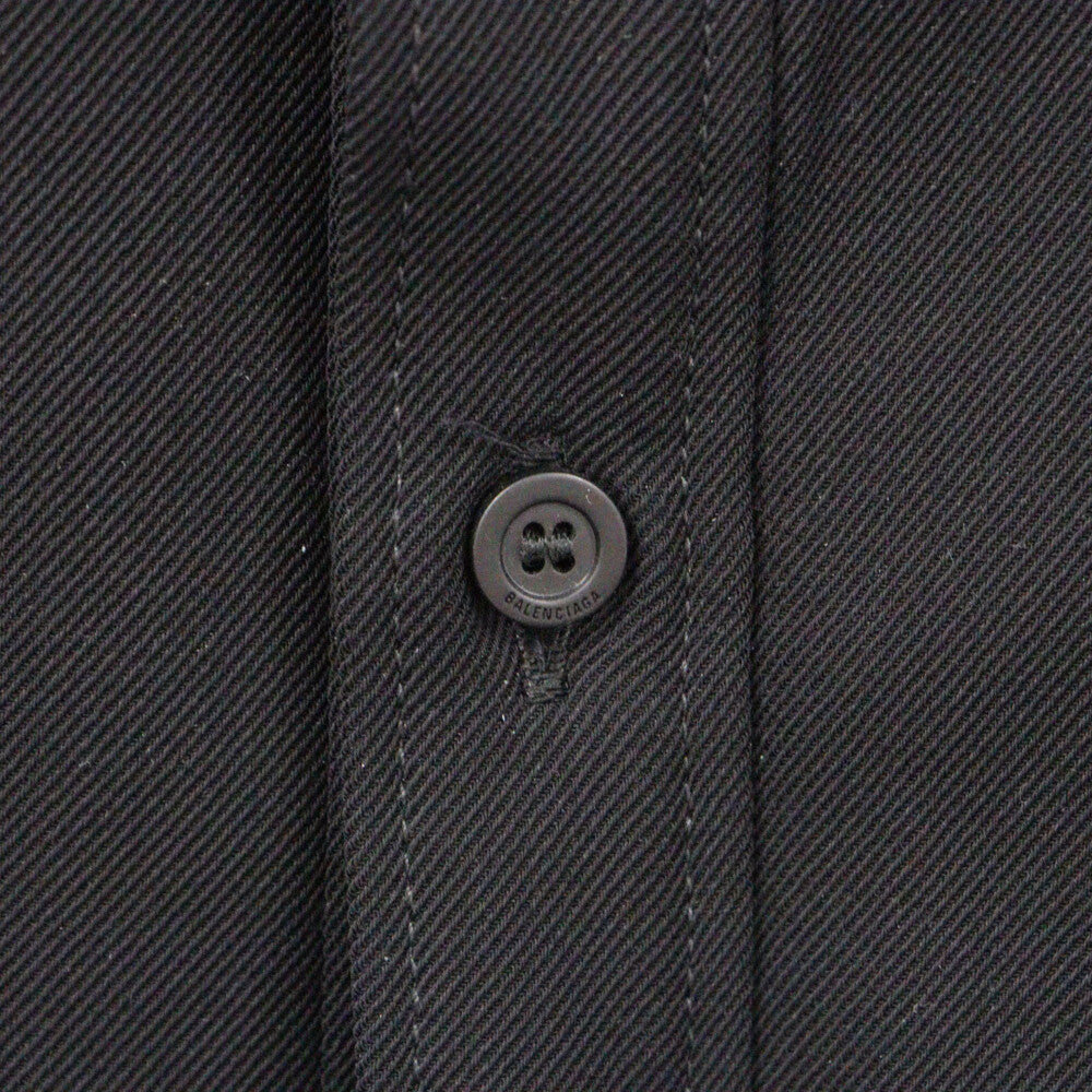 BALENCIAGA(バレンシアガ) Wool Shirt Jacket ウール レーヨン 長袖シャツ ジャケット ブラック 704451 TIT22