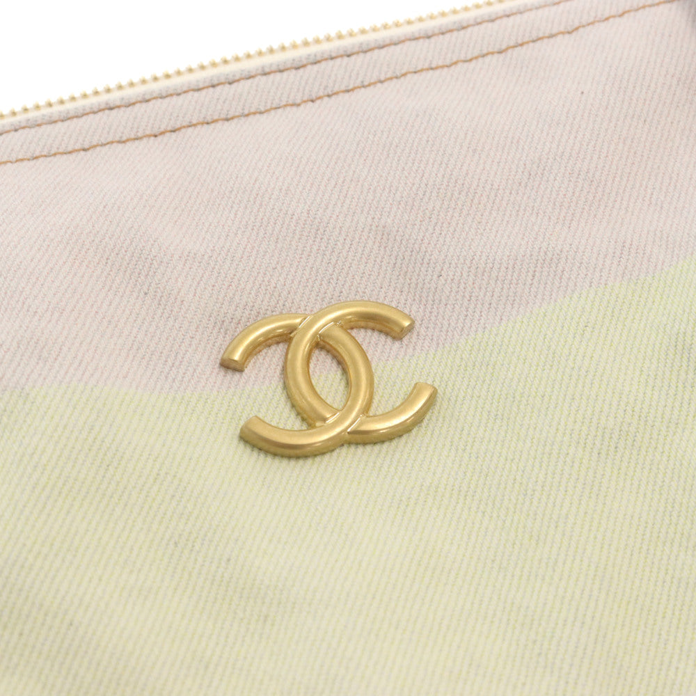 CHANEL(シャネル) 24SS COCO BEACH ココ ビーチ デニム トートバッグ ピンク/アイボリー AS4719 ランダムシリアル