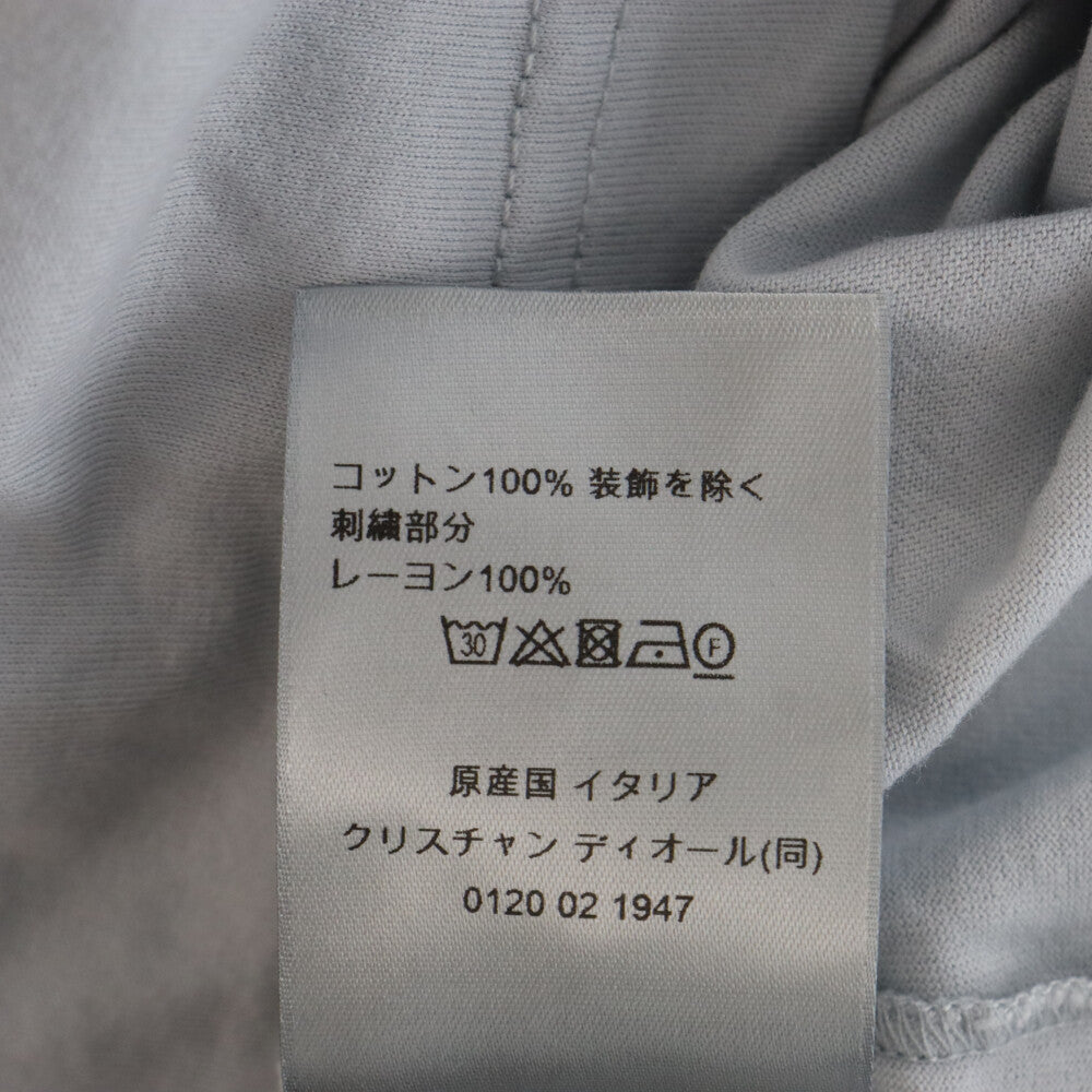 DIOR(ディオール) 24SS ハートロゴ刺繍 半袖Tシャツ カットソー ブルー 493J696E0677