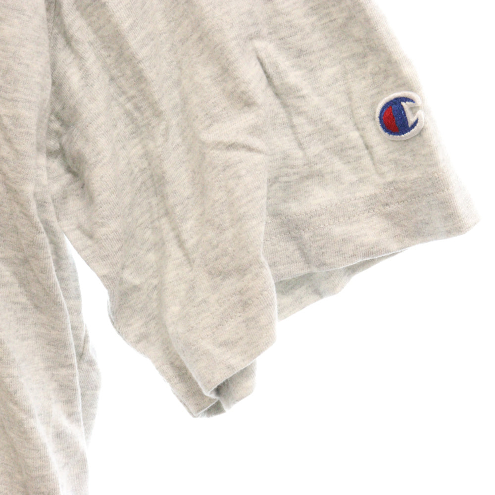 CHAMPION(チャンピオン) ×paperboy × BEAMS 別注 ペーパーボーイ ビームス クルーネック半袖Tシャツ グレー
