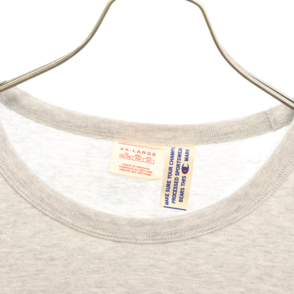 CHAMPION(チャンピオン) ×paperboy × BEAMS 別注 ペーパーボーイ ビームス クルーネック半袖Tシャツ グレー