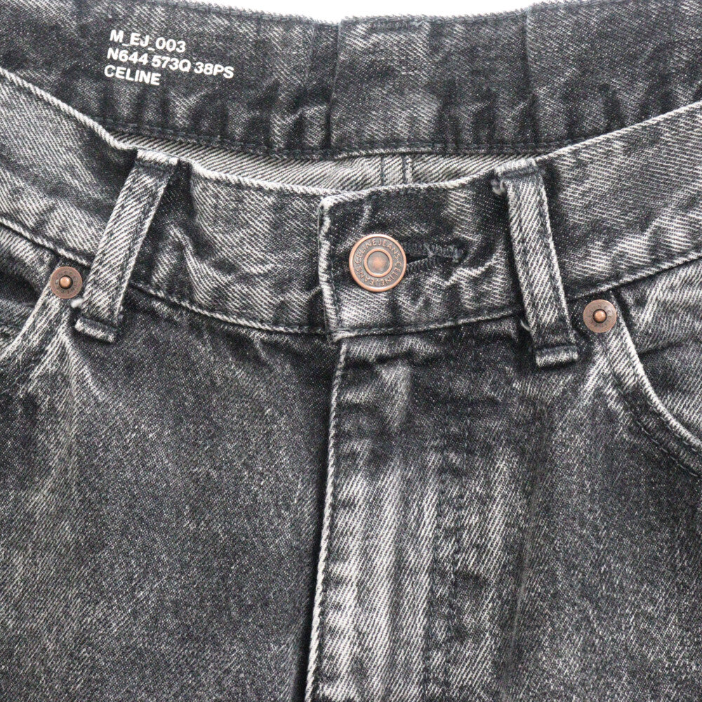 CELINE(セリーヌ) 22SS ELEPHANT JEANS フレアレッグエレファントジーンズ バギーデニムパンツ ブラック 2N644573Q