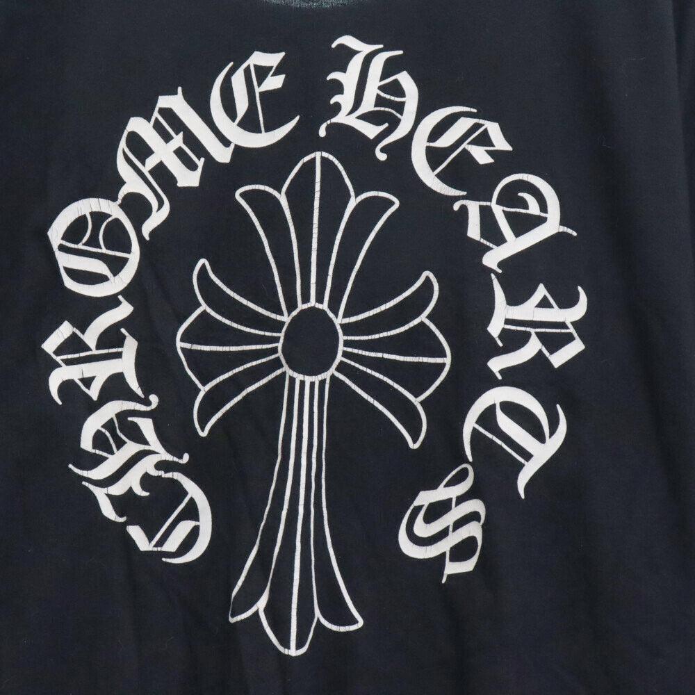 CHROME HEARTS(クロムハーツ) Back Cross Neck Logo Tee バッククロスネックロゴ半袖Tシャツ ポケット付き ブラック