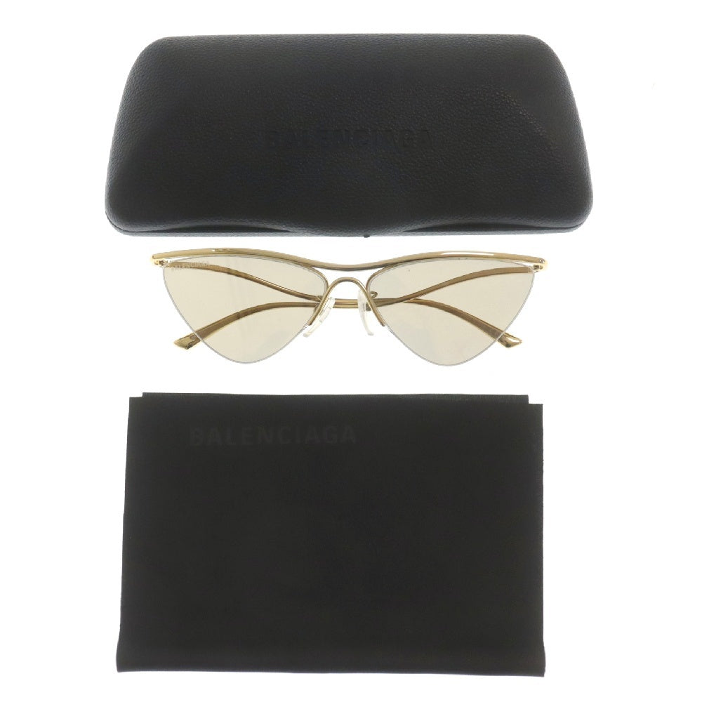 BALENCIAGA(バレンシアガ) ニューメタル キャットアイ フレーム サングラス メガネ アイウェア 眼鏡 ゴールド BB0093S-004
