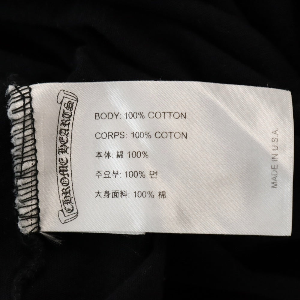 CHROME HEARTS(クロムハーツ) CH T-SHRT 1 ネックロゴプリント クルーネック半袖Tシャツ ブラック