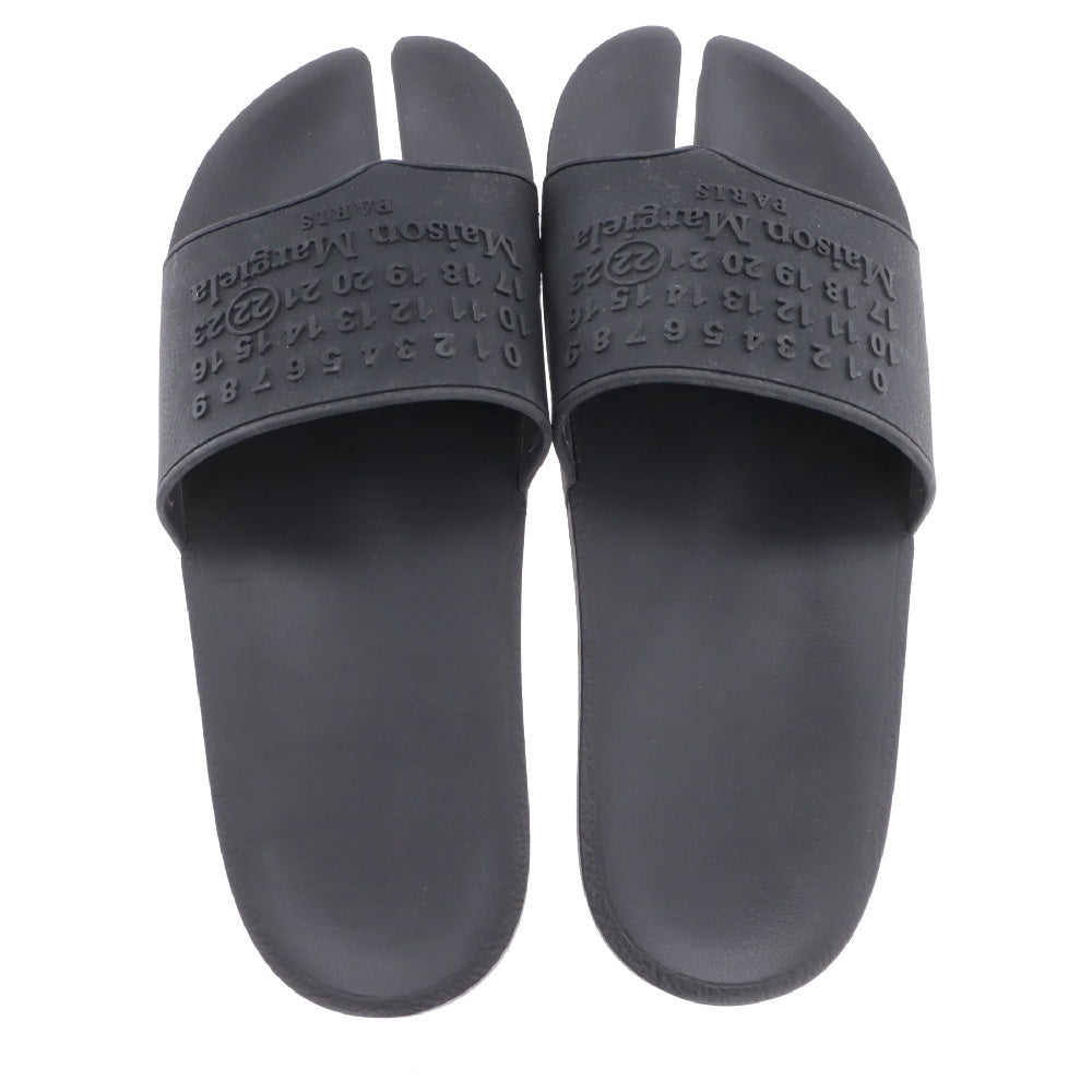 Maison Margiela 12(メゾンマルジェラ12) 21SS 足袋 タビ カレンダーロゴ スライド サンダル ブラック S57WX0075