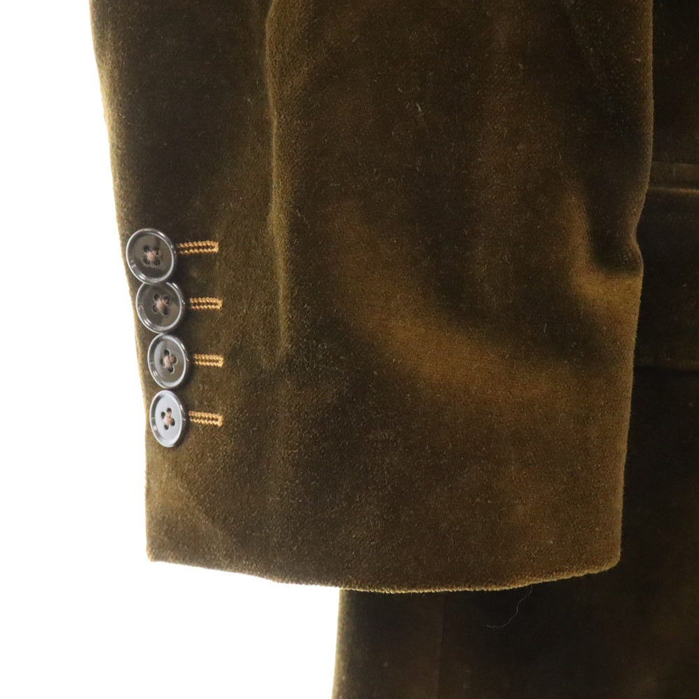 DOLCE & GABBANA(ドルチェアンドガッバーナ) Velvet Tailored Blazer ベルベッド テーラードジャケット ブラウン G2BY2T