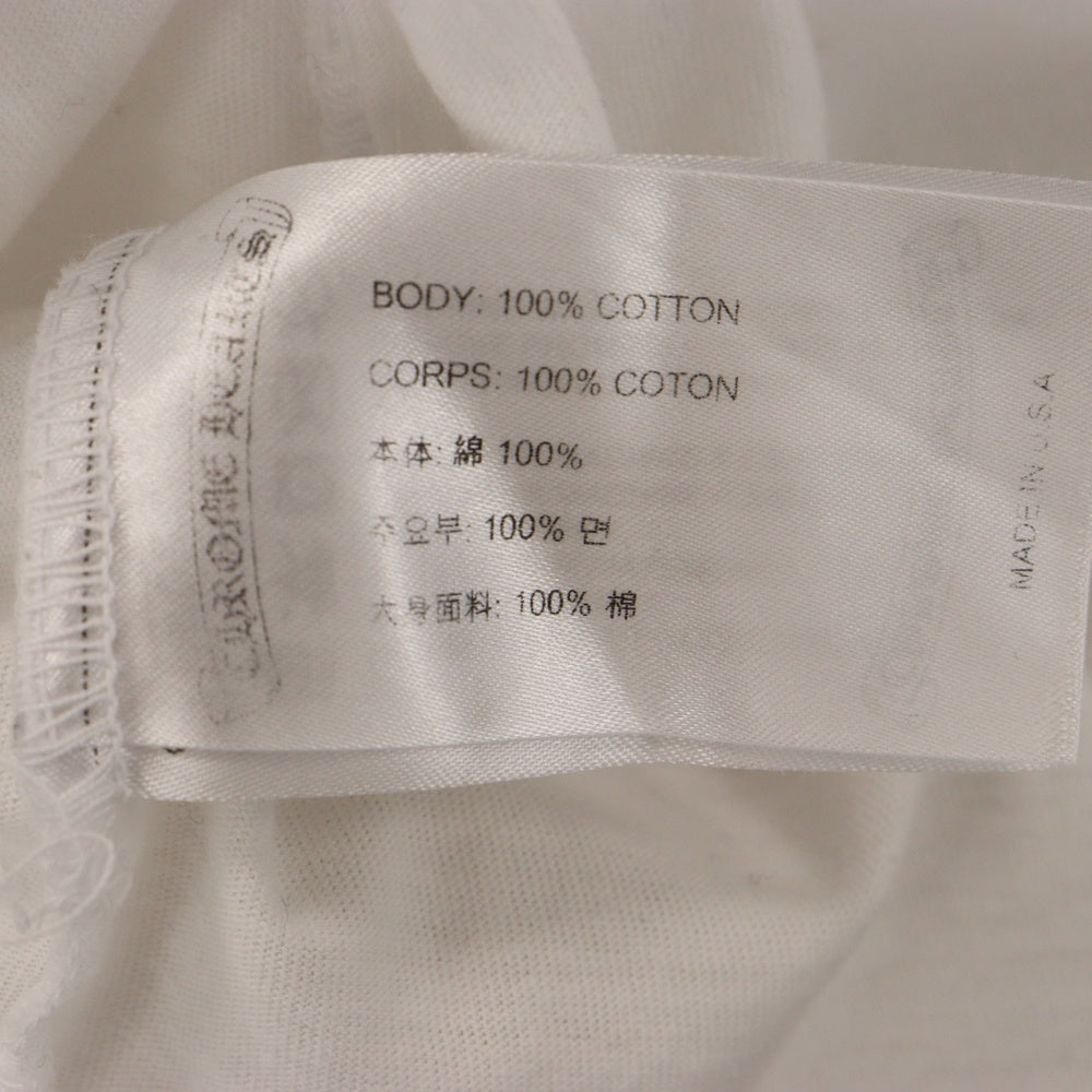 CHROME HEARTS(クロムハーツ) CH T-SHRT 1 ネックロゴプリントTシャツ ホワイト/ブラック