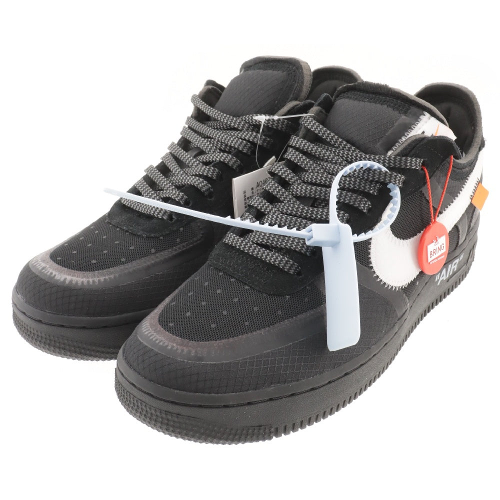 NIKE(ナイキ) ×OFF-WHIT THE 10 AIR FORCE 1 LOW オフホワイト ザテン エアフォースワン ローカットスニーカー ブラック US8.5/26.5cm AO4606-001