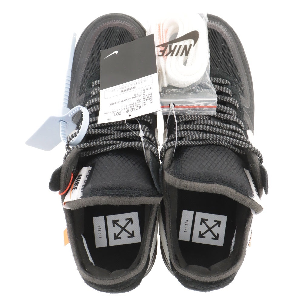 NIKE(ナイキ) ×OFF-WHIT THE 10 AIR FORCE 1 LOW オフホワイト ザテン エアフォースワン ローカットスニーカー ブラック US8.5/26.5cm AO4606-001