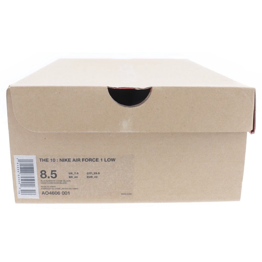 NIKE(ナイキ) ×OFF-WHIT THE 10 AIR FORCE 1 LOW オフホワイト ザテン エアフォースワン ローカットスニーカー ブラック US8.5/26.5cm AO4606-001