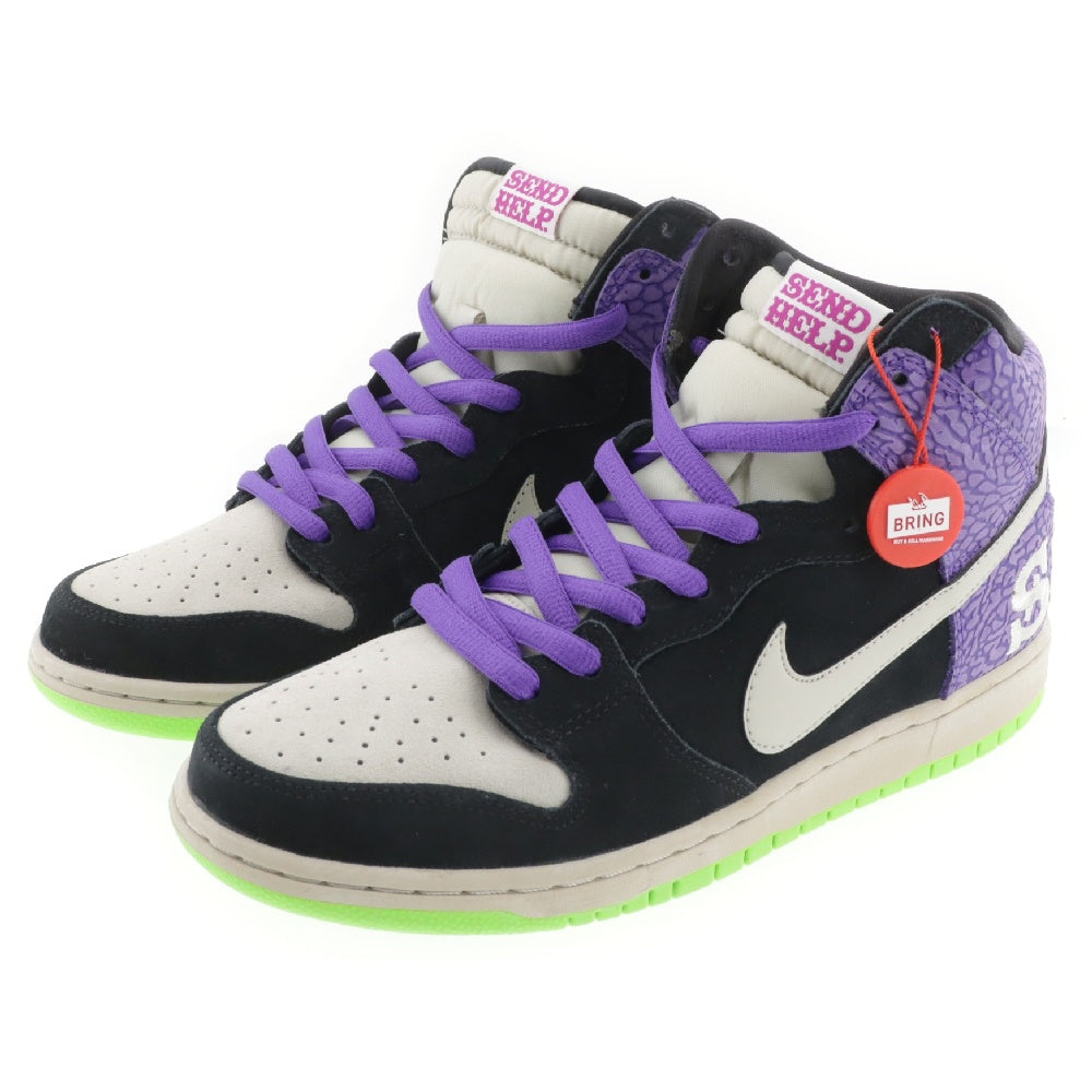 NIKE SB(ナイキエスビー) DUNK HIGH PREMIUM SH Send Help 2 ダンク プレミアム エス エイチ センド ヘルプ ハイカットスニーカー ブラック/パープル US10.5/28.5cm 616752-016