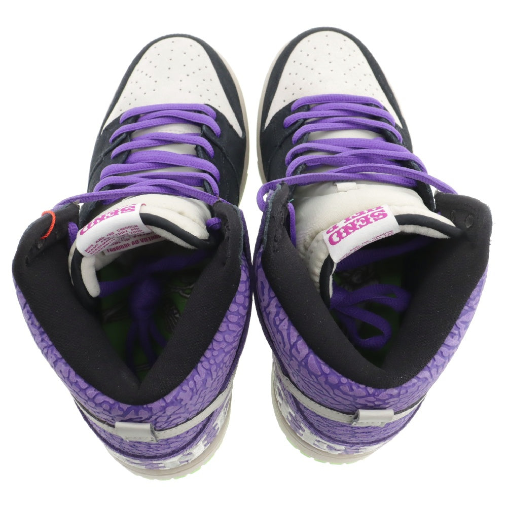 NIKE SB(ナイキエスビー) DUNK HIGH PREMIUM SH Send Help 2 ダンク プレミアム エス エイチ センド ヘルプ ハイカットスニーカー ブラック/パープル US10.5/28.5cm 616752-016