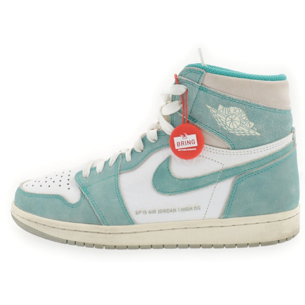 NIKE(ナイキ) AIR JORDAN 1 RETRO HIGH OG TURBO GREEN エアジョーダン1 ターボグリーン ハイカットスニーカー ライトブルー/ホワイト US8/26cm 555088-311