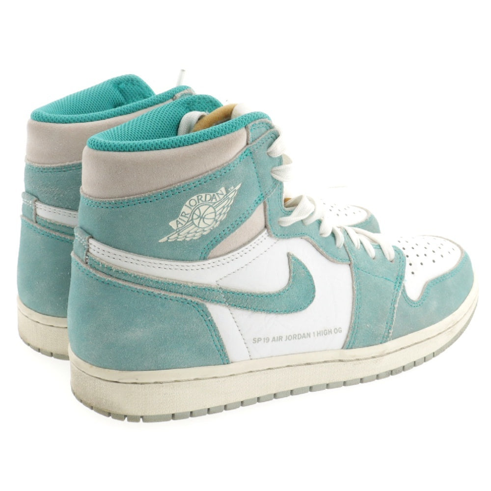 NIKE(ナイキ) AIR JORDAN 1 RETRO HIGH OG TURBO GREEN エアジョーダン1 ターボグリーン ハイカットスニーカー ライトブルー/ホワイト US8/26cm 555088-311