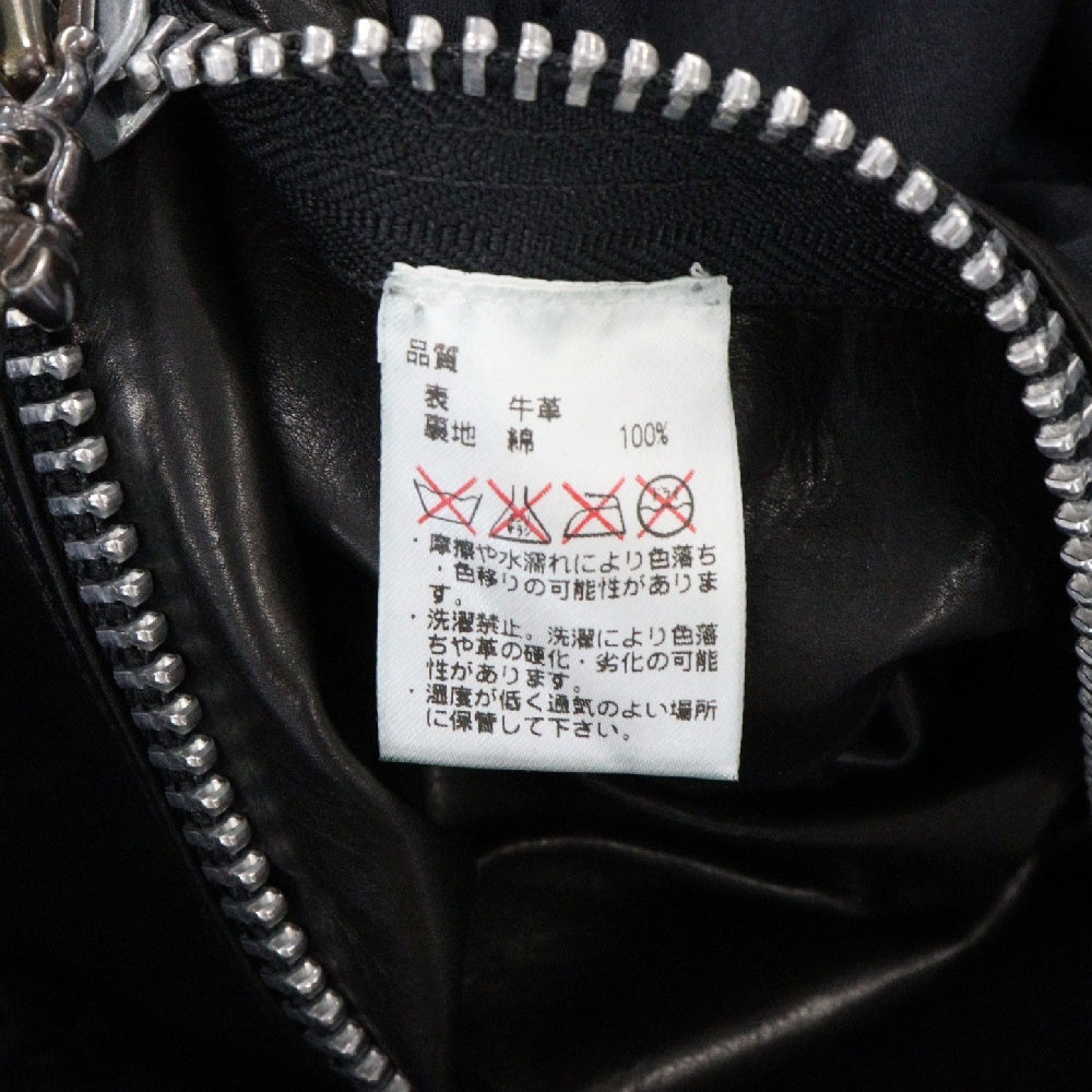 CHROME HEARTS(クロムハーツ) RACING 2 レーシング2 クロスパッチ ラージクロス レザージャケット ブラック