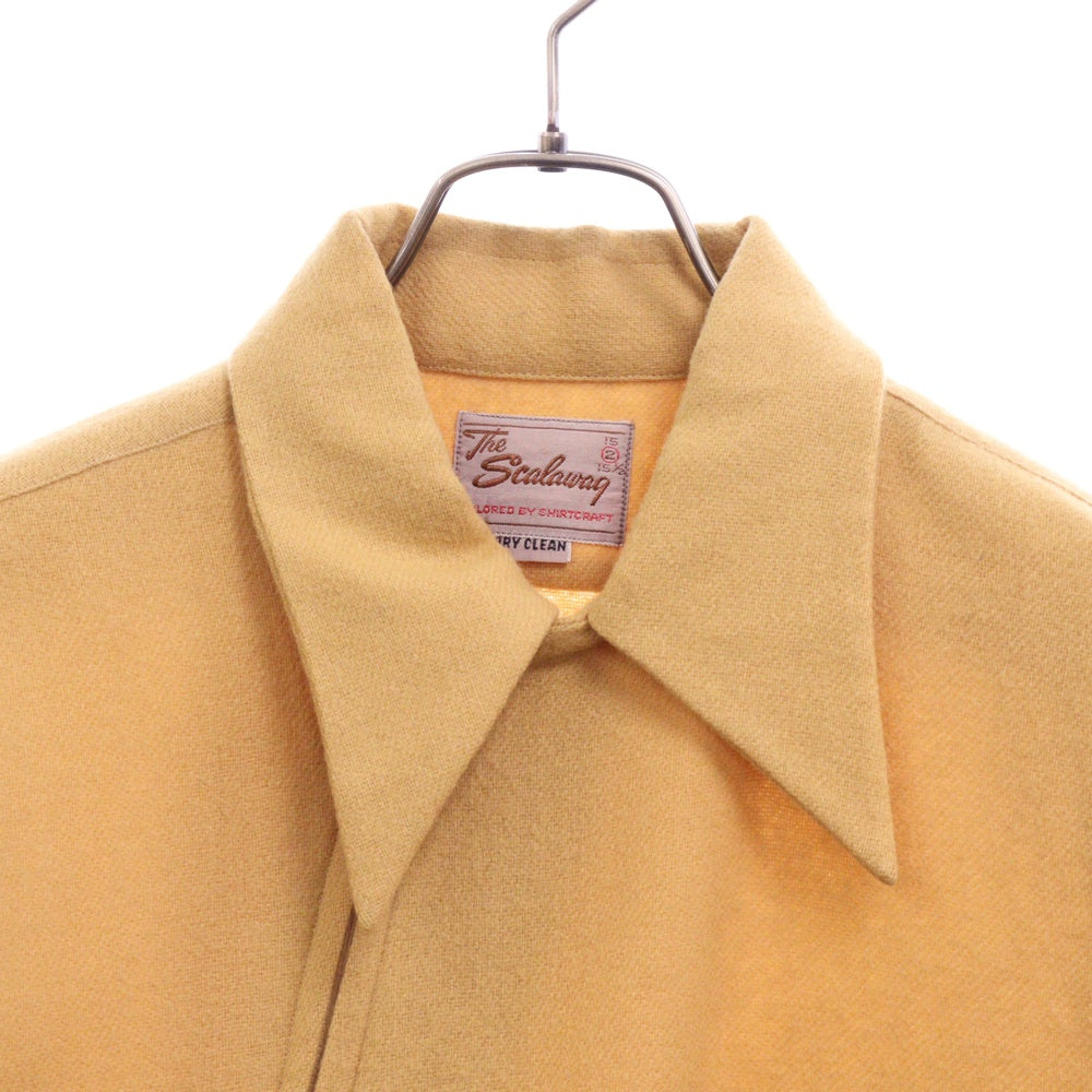 VINTAGE(ヴィンテージ) 40S VINTAGE ヴィンテージ Scalawag 斜めチェーンジップウールシャツ 長袖シャツ イエロー