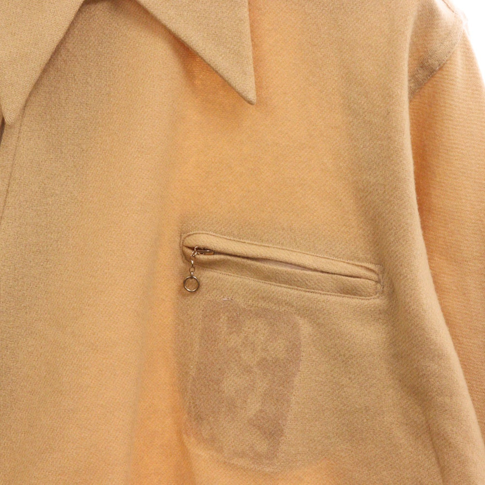 VINTAGE(ヴィンテージ) 40S VINTAGE ヴィンテージ Scalawag 斜めチェーンジップウールシャツ 長袖シャツ イエロー