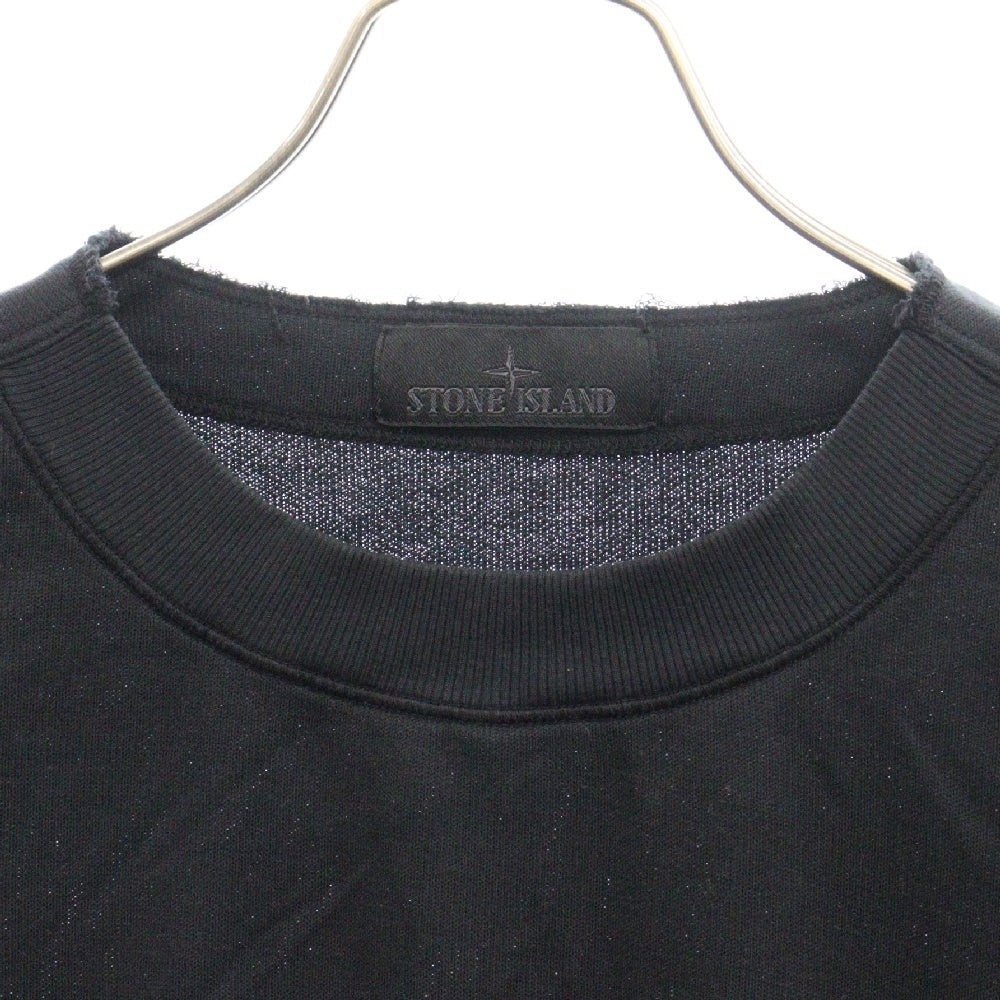 STONE ISLAND(ストーンアイランド) 24SSS GHOST PIECES T-SHIRT ゴーストピーシス ロゴプリント 半袖Tシャツ カットソー ブラック 8015222F3