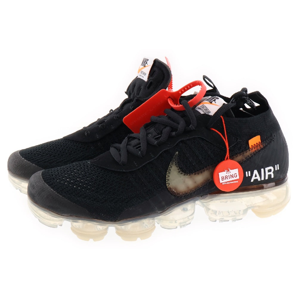 NIKE(ナイキ) × OFF-WHITE THE 10 AIR VAPORMAX FK オフホワイト エアヴェイパーマックス フライニット ローカットスニーカー ブラック US7/25cm AA3831-002