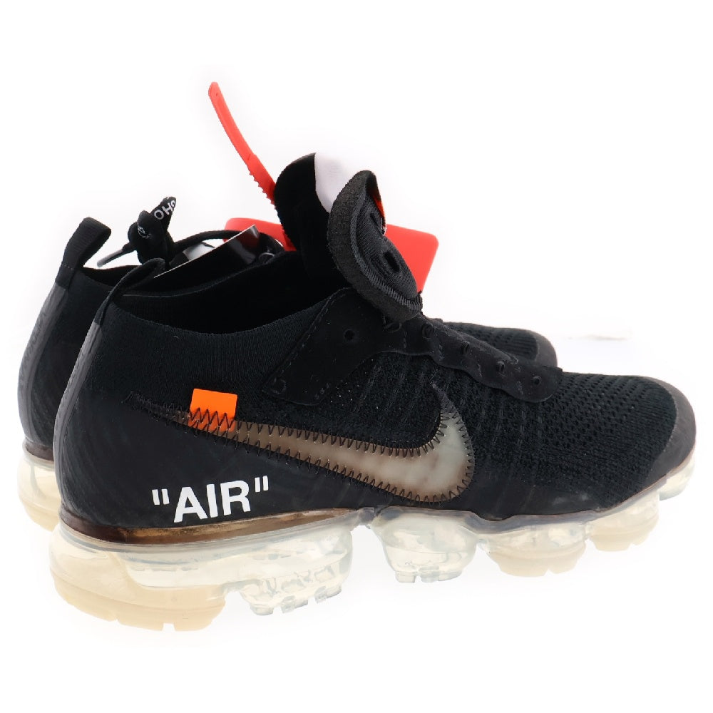 NIKE(ナイキ) × OFF-WHITE THE 10 AIR VAPORMAX FK オフホワイト エアヴェイパーマックス フライニット ローカットスニーカー ブラック US7/25cm AA3831-002