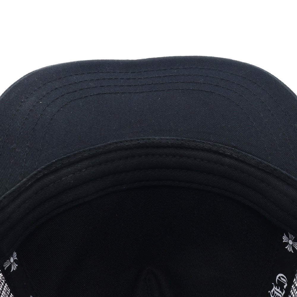 CHROME HEARTS(クロムハーツ) TRUCKER CAP トラッカーキャップ セメタリークロス刺繍クロスボール付メッシュキャップ 帽子 ブラック/シルバー